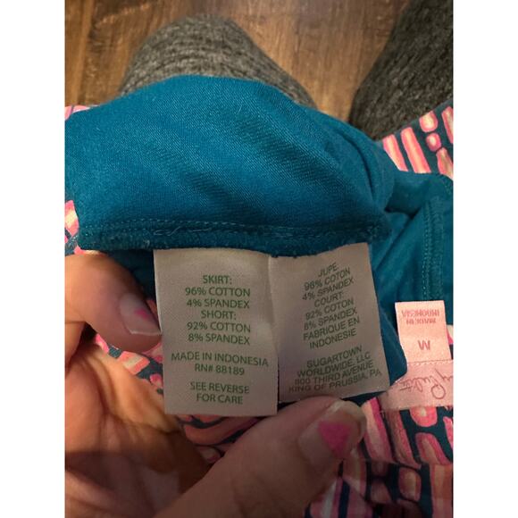 Lilly Pulitzer Madison skort mandevilla pink slathouse stripe size medium - Picture 6 of 7